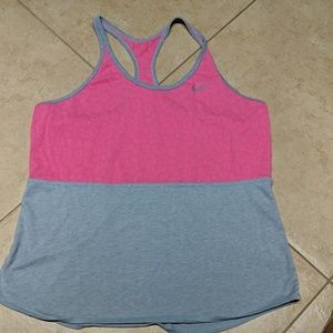 Nike Dri Fit Tank L grey pink